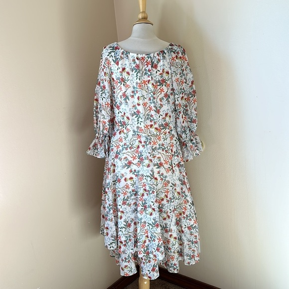 Alice + Olivia Miora Floral Ruffled Dress Multicolored Ruffled On/Off Shoulder - Picture 8 of 17